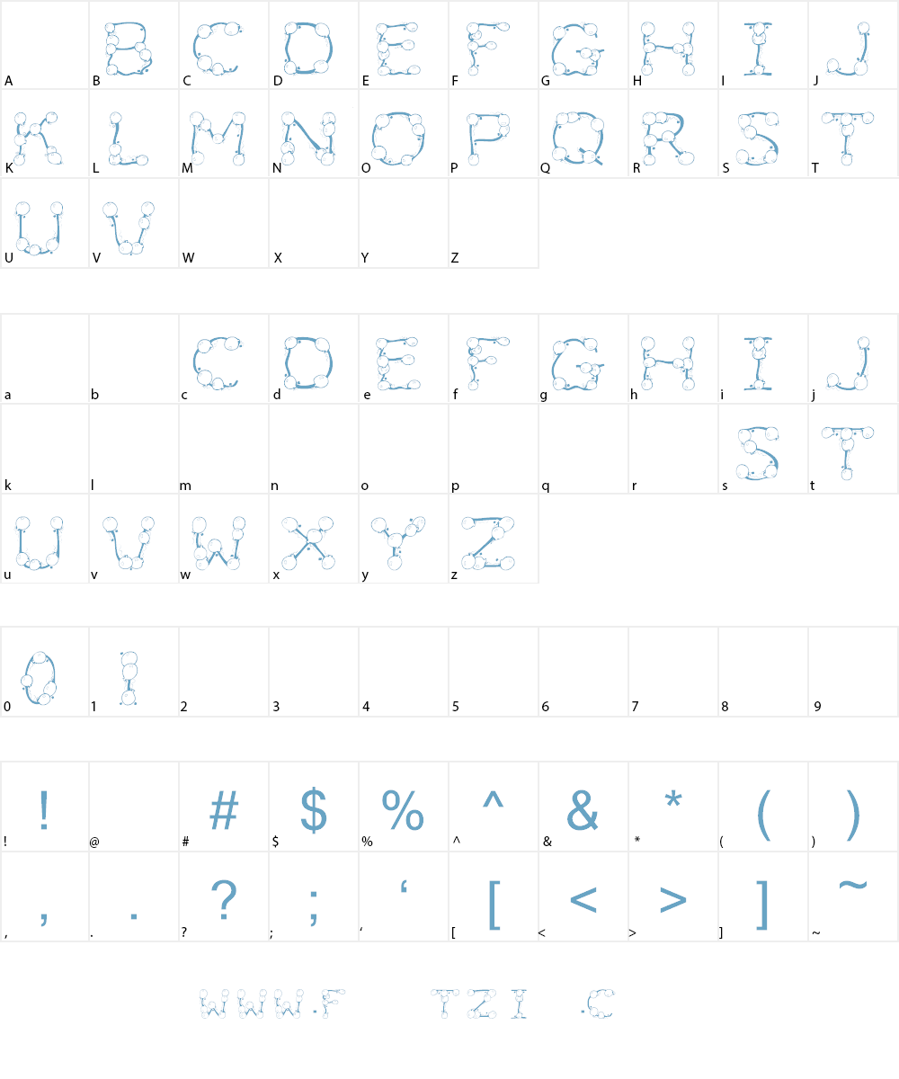 101! BalloonZ Font Character